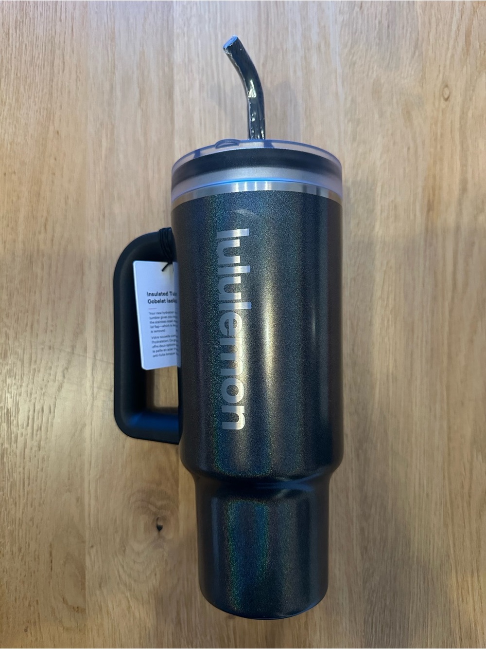 NWT Lululemon Insulated Tumbler 40oz Iridescent Black - Picture 4 of 9